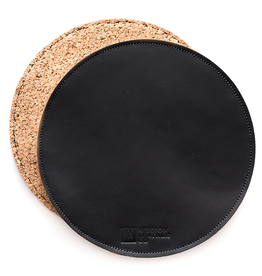 Mission Leather Co Leather Mousepad: Coal / Round