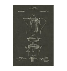 FLEURISH Patent - Coffee and Tea Strainer - Black: 12x18" / Gallery wrap