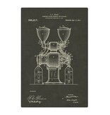 FLEURISH Patent - Coffee Grinder & Cleaner - Black: 12x18" / Gallery wrap