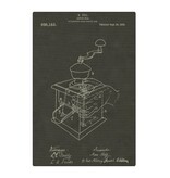 FLEURISH Patent - Coffee Mill - Black: 12x18" / Gallery wrap