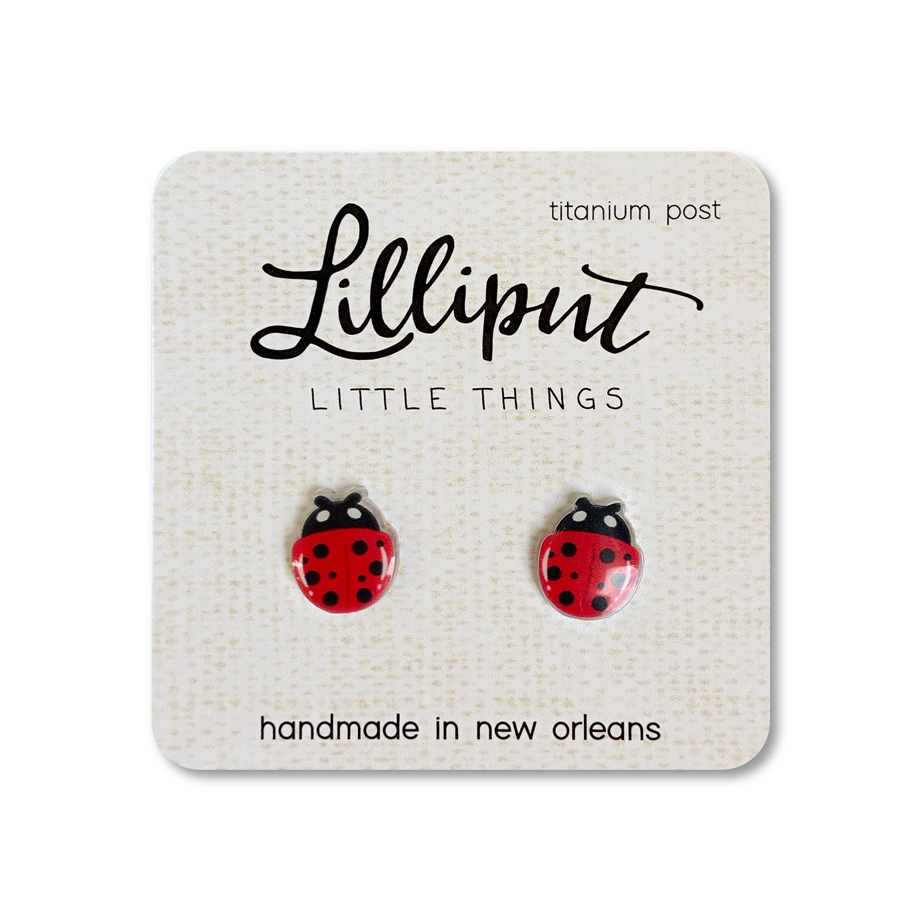 Lilliput Little Things NEW Ladybug Earrings