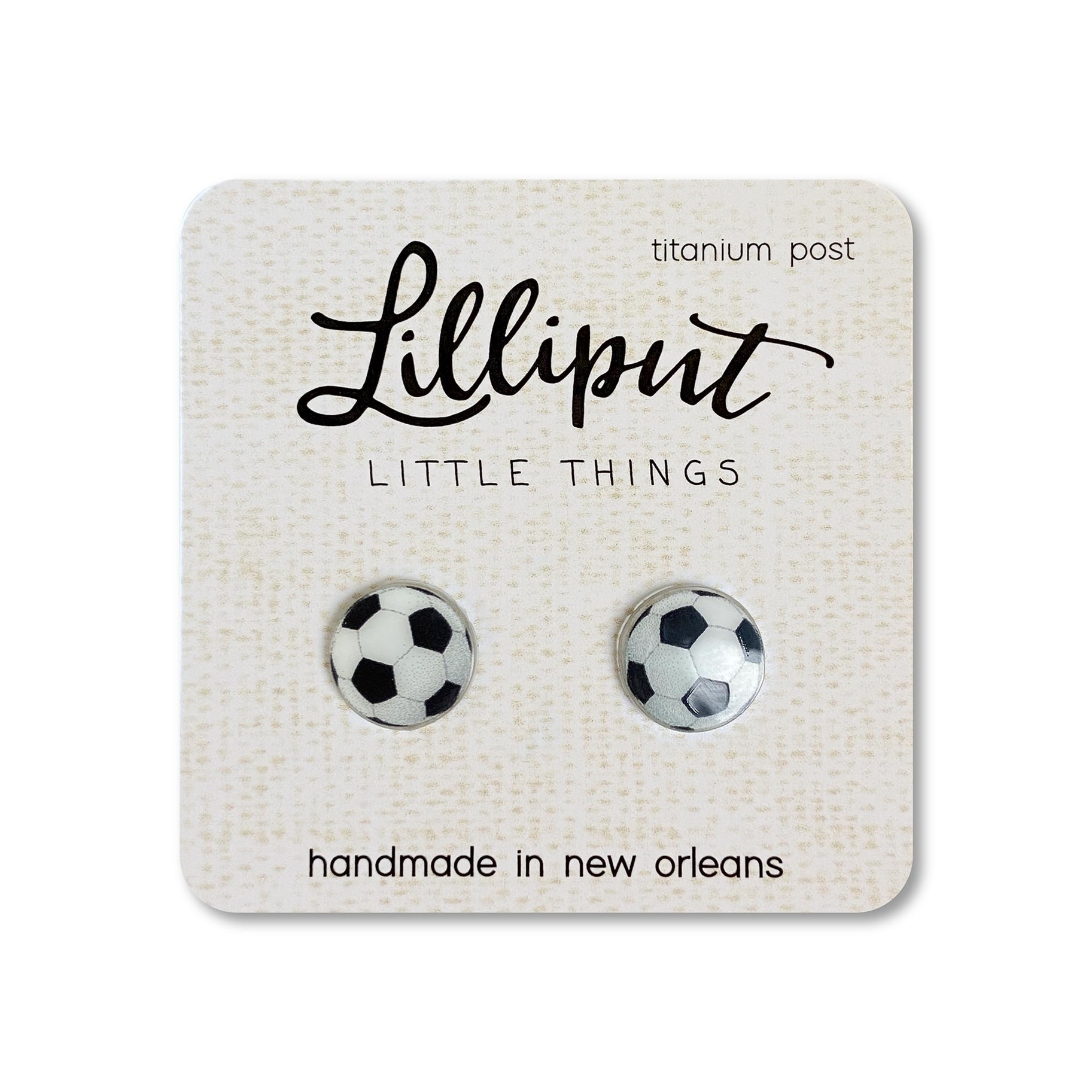 Lilliput Little Things Soccer Ball Earrings (Lilliput)