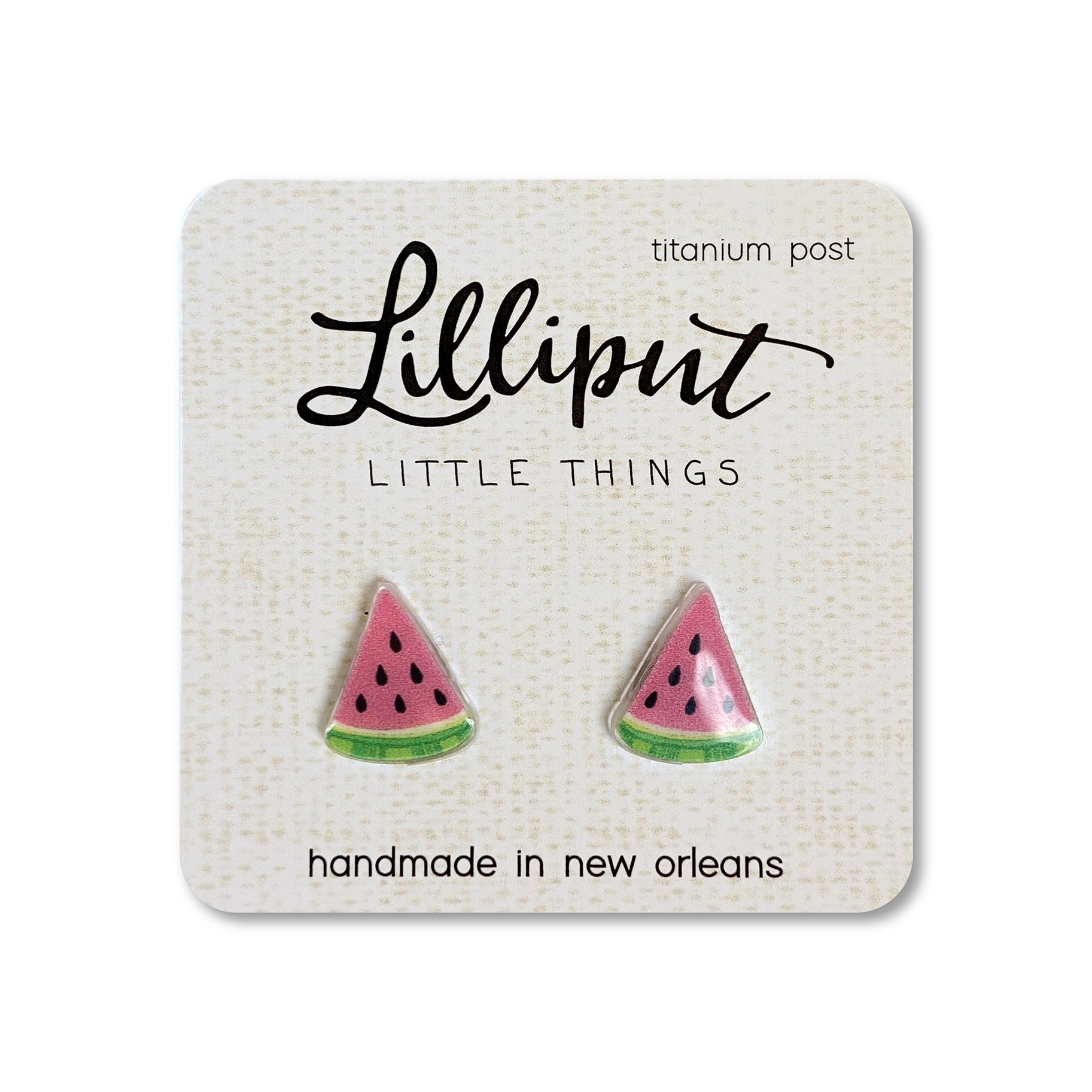 Lilliput Little Things NEW Watermelon Fruit Earrings