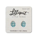 Lilliput Little Things NEW Easter Egg Earrings: Blue