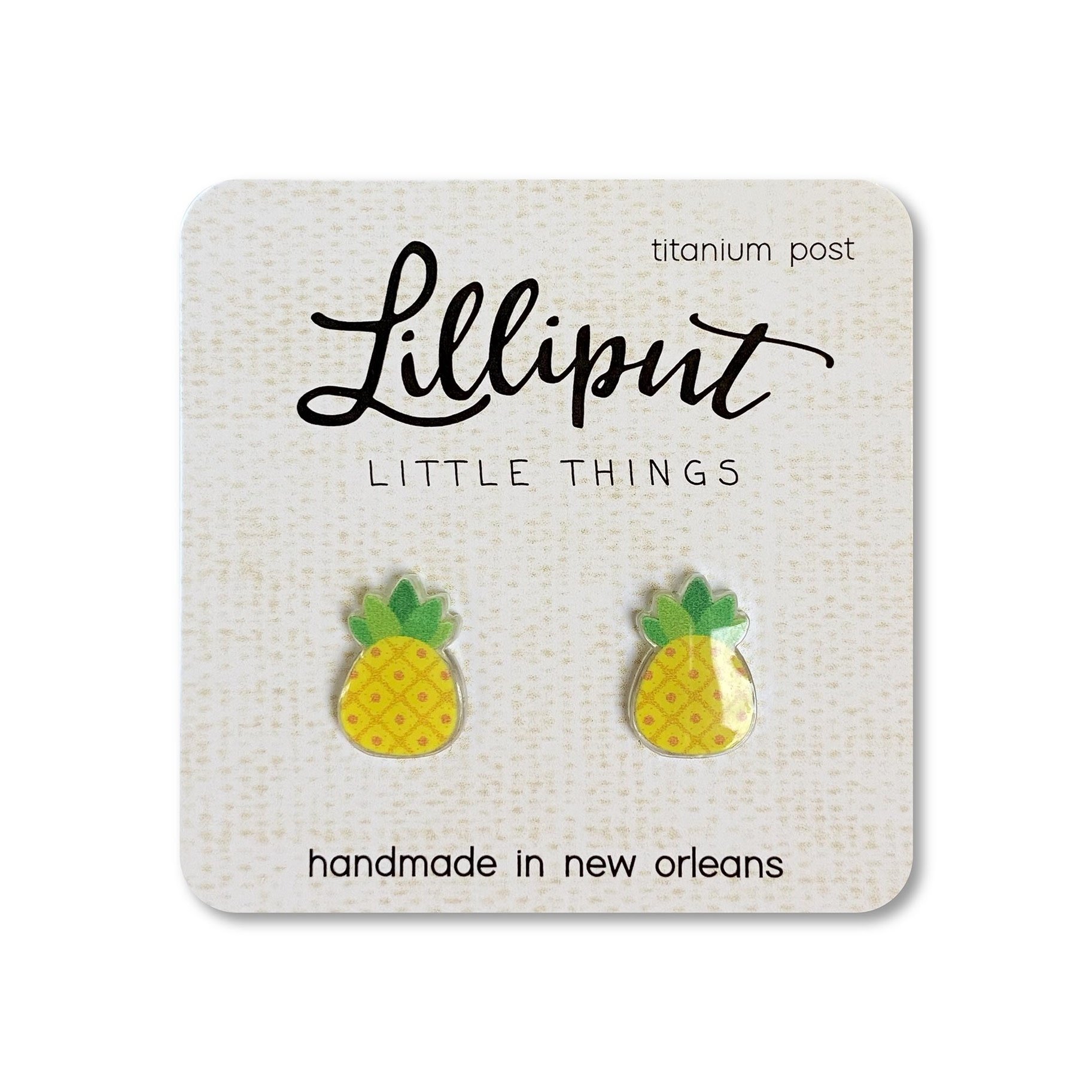 Lilliput Little Things NEW Pineapple Earrings