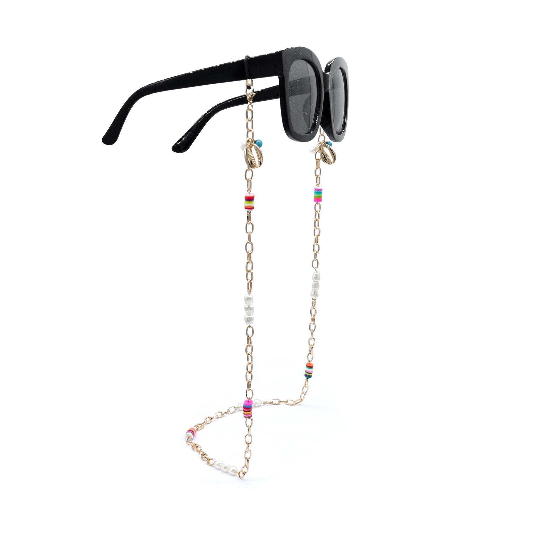Fleurish Home Eyewear Links Chains Holders - Gold chain & shells