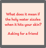 Drinks on Me Holy water coaster