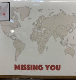 Fleurish Home DIY Heart Long Distance Greeting Card: World Missing You