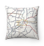 Fleurish Home Loveland Ohio Map Pillow