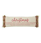 Mudpie Christmas Definition Long Pillow