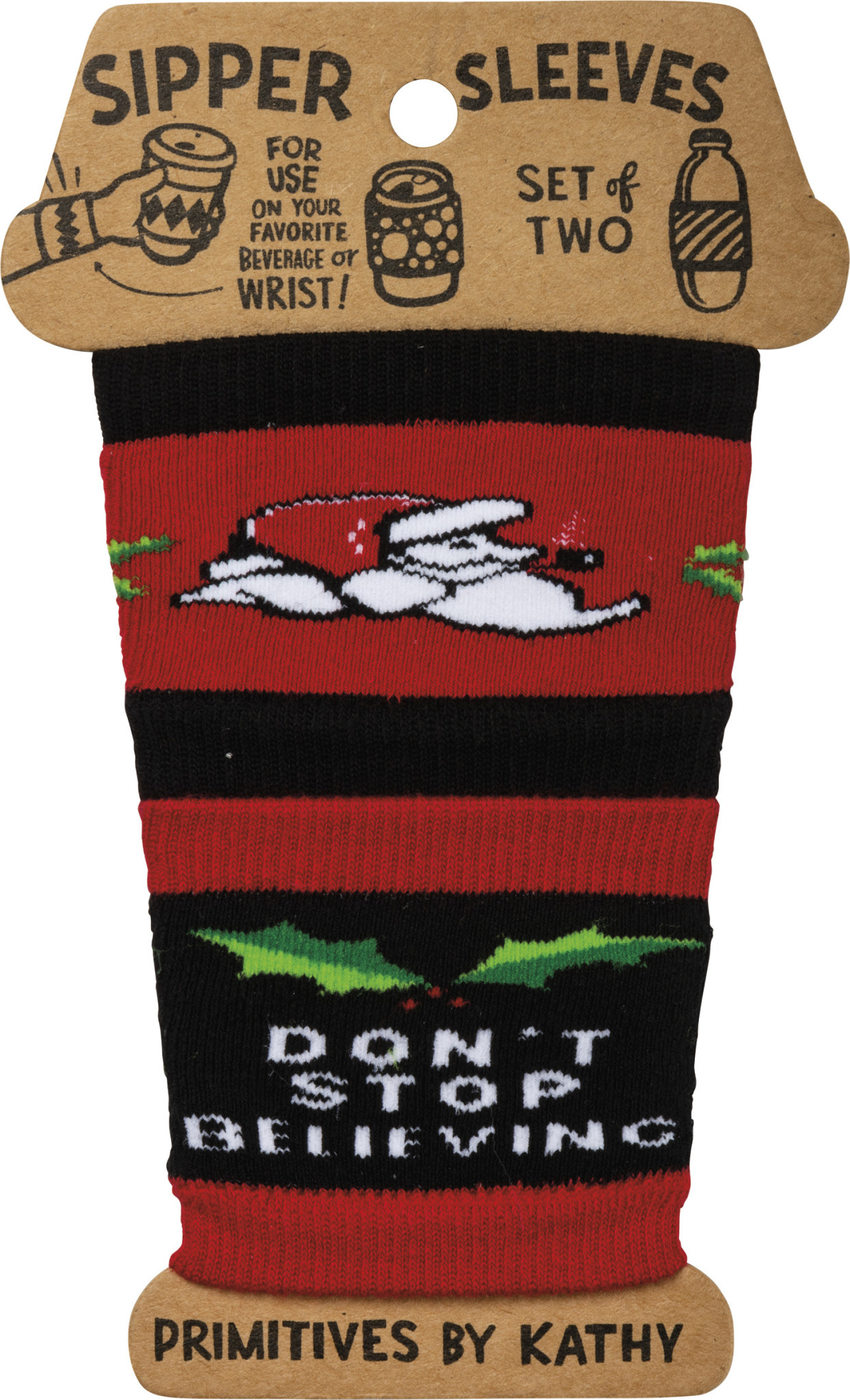 FLEURISH Sipper Sleeves - Don't Stop Believing (set of 2)