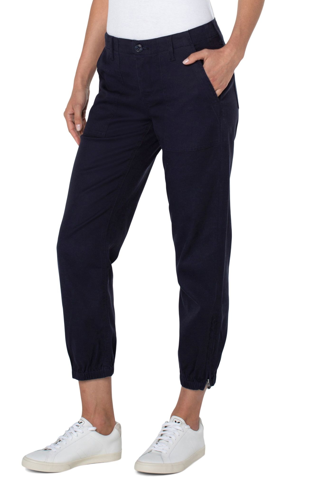 Rich Navy Cropped Utility Pant FLEURISH Home, Apparel & Gift