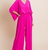Jodifl Hot Pink Long Sleeve Jumpsuit