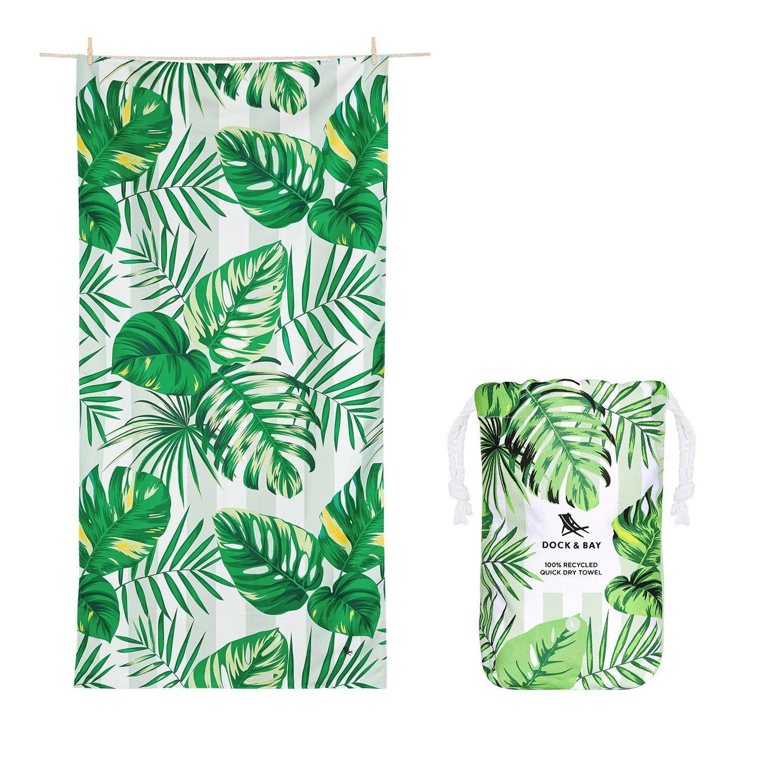 Dock & Bay USA Extra Large Quick Dry Towel - Botanical Palm Dreams