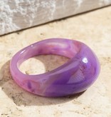 Urbanista Marble and Acrylic Dome Ring (size 7)