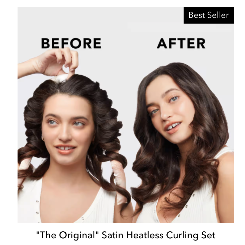 kitsch Satin Heatless Curling Set - Sunset Tie Dye