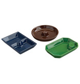 nora fleming melamine dainty dishes 3 piece set (navy, brown & green) MEL08