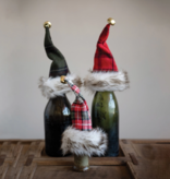 Fleurish Home Plaid Fabric Hat Bottle Topper (choice of 3 styles)