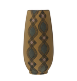 FLEURISH Hand Painted Mod Stoneware Vase