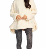 Mudpie Bodie Sherpa Pullover: Cream (one size)