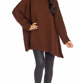 Mudpie Jennie Sweater: Brown (one size)
