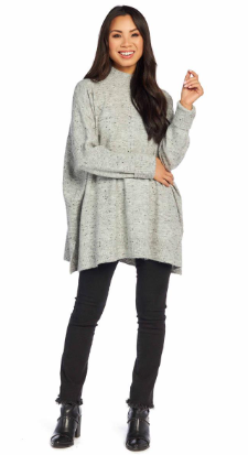 Mudpie Jenni Sweater: Grey (one size)