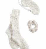 Mudpie Chenille Socks Gift Set: Cream