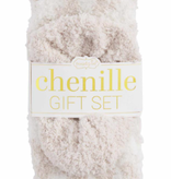 Mudpie Chenille Socks Gift Set: Cream