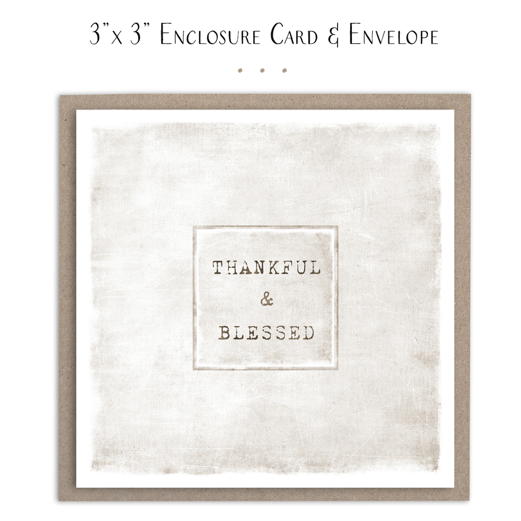 Susan Case Designs Thankful and Blessed Mini Card Plain