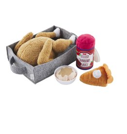 Mudpie Holiday Feast Plush Play Set (Thanksgiving Turkey, Pie, Mashed Potatoes and Cranberry Sauce)