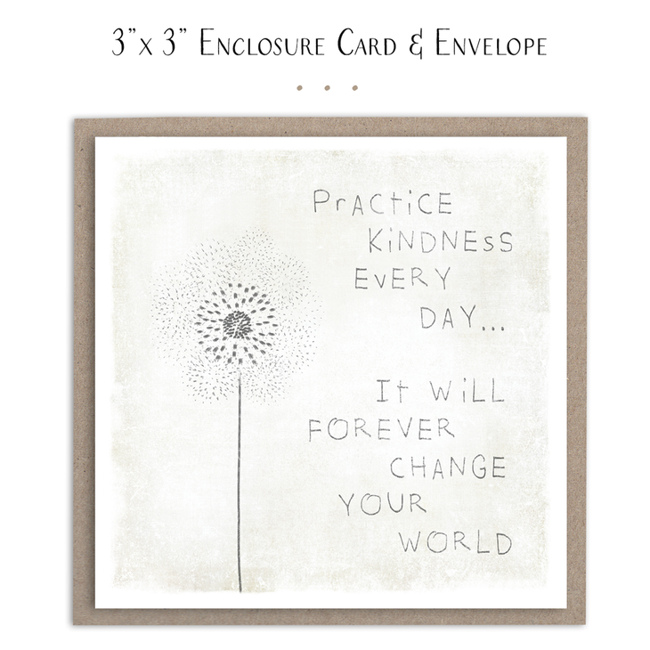 Susan Case Designs Inspirational: Practice Kindness Mini Card Plain