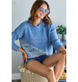 Adora la Blue Speckled Woven Sweater