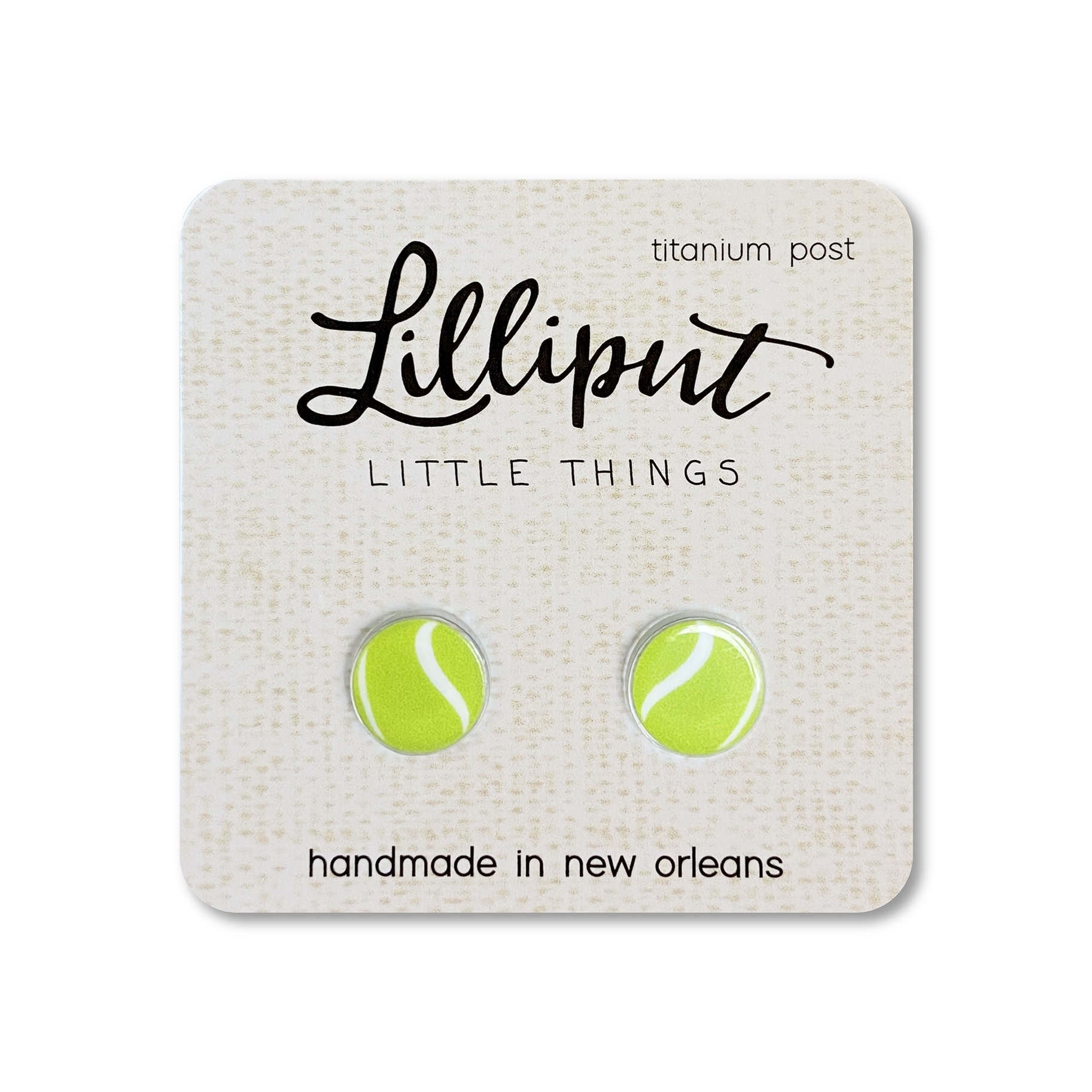 Lilliput Little Things Tennis Ball Earrings (Lilliput)