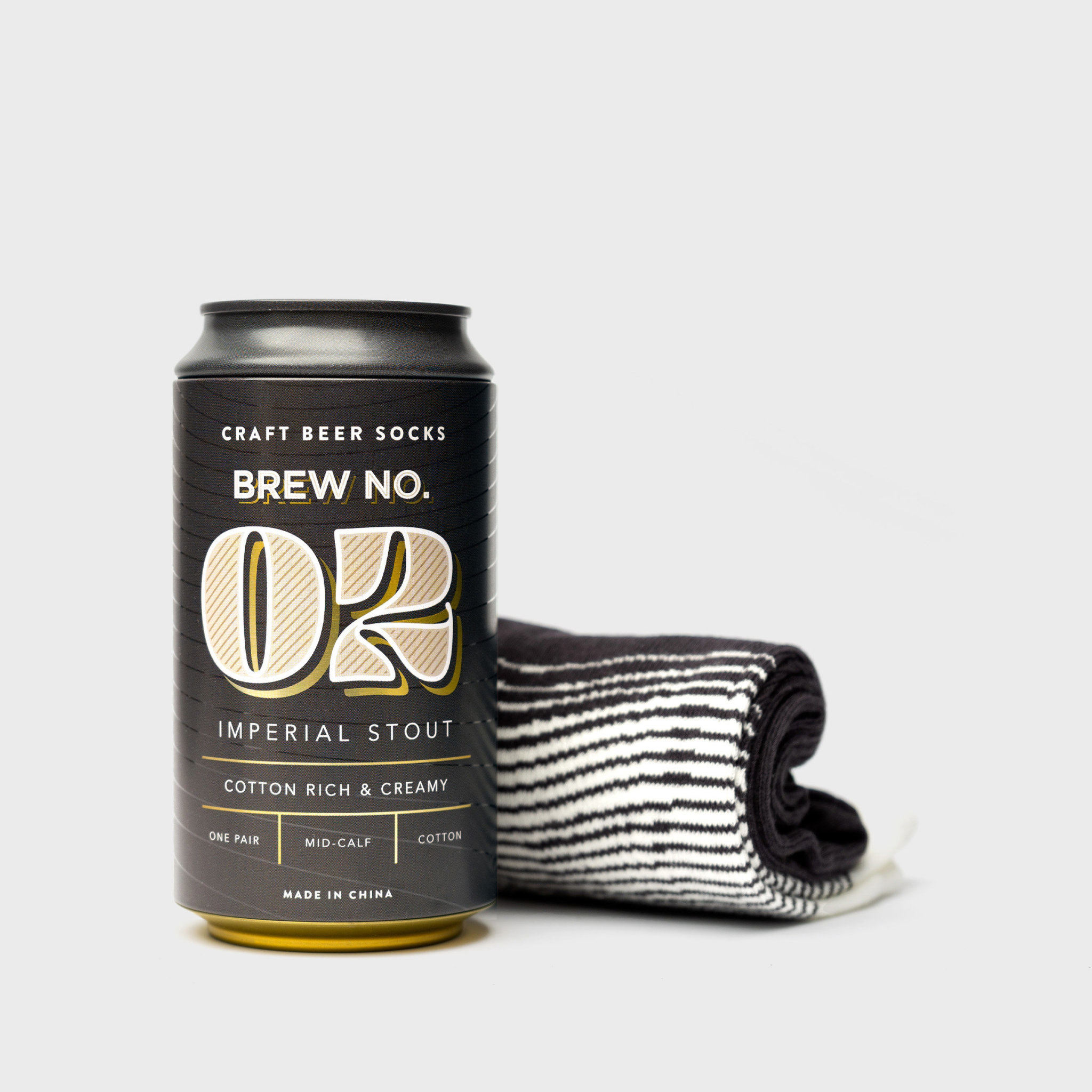 SUCK US Luckies Originals - Craft Socks: Imperial Stout (Black)