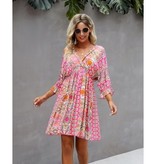 ePretty Pink Paisley Print Kimono Dress