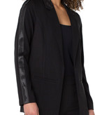 Liverpool Los Angeles Black Boyfriend Blazer w Shimmer Stripe Embellishment