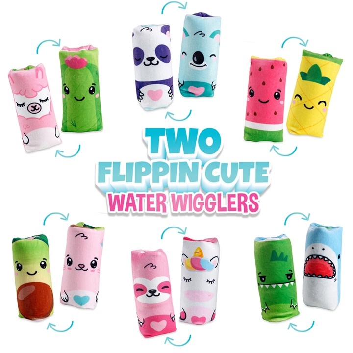 Top Trenz Two Flippin' Cute: Plush Water Wigglers (choice of 6 dual designs)