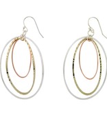 Takobia Tri Color Bent Hoop Earrings