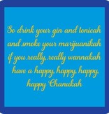 Drinks on Me coasters Hanukkah Ginintonicah Coaster