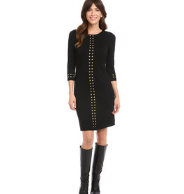 Karen Kane Black Studded Sheath Dress