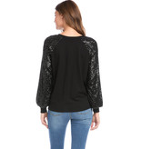 Karen Kane Black Contrast Twist-Front Top