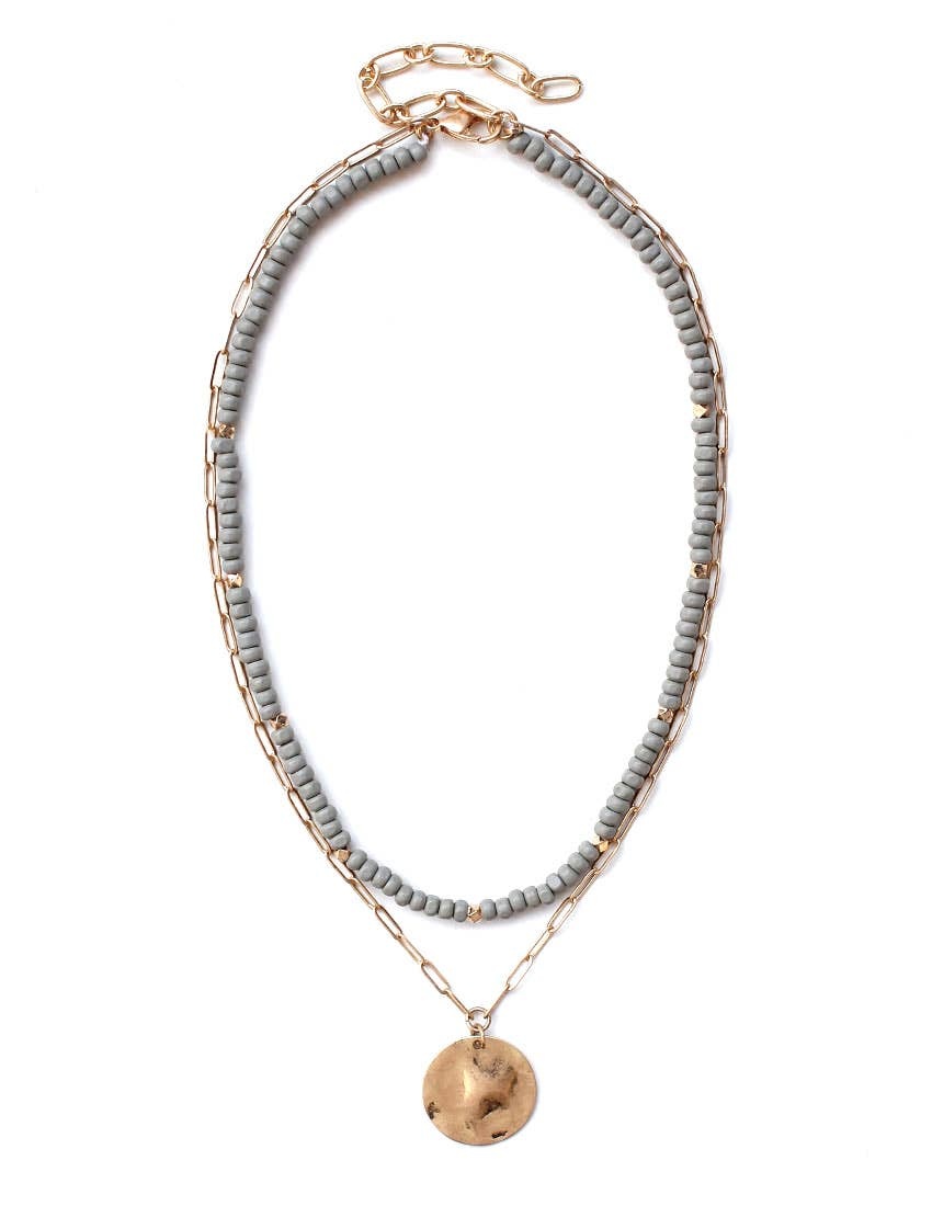 Meghan Browne Style Emit Gray Necklace