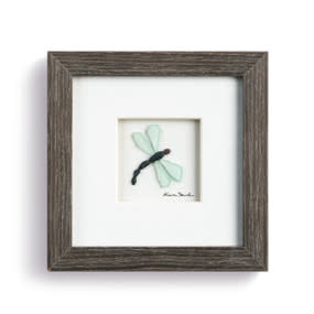Sharon Nowlan Of Life & Dragonflies  Pebble Art (new grey frame)
