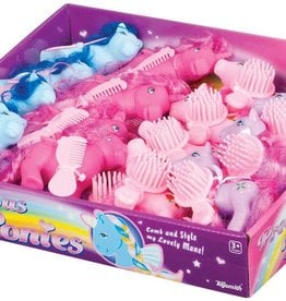 Toysmith Precious Ponies Hair Play Ponies W/Brush or Comb