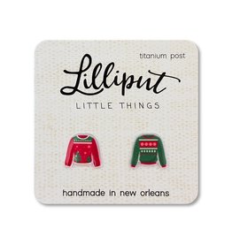 Lilliput Little Things Christmas Ugly Sweater Earrings