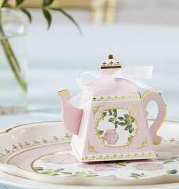 Kate Aspen Pink Tea Time Whimsy Teapot Favor Box