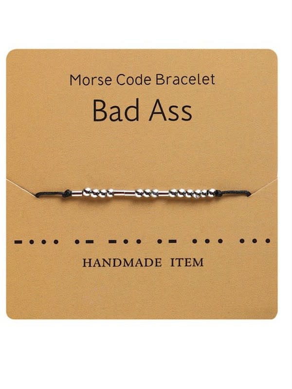Fleurish Home Bad Ass Morse Code Bracelet