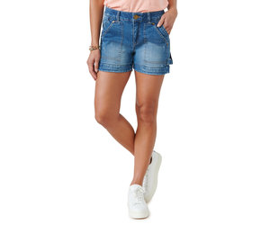 Democracy High Rise Carpenter Shorts Mid Blue Vintage