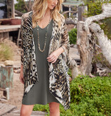 Karen Kane Mixed Animal Print Open Front Kimono