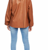 Mudpie Brown Lovie Vegan Leather Top